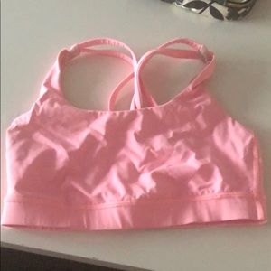 Pink lulu lemon sports bra